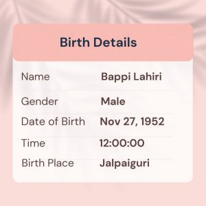 Bappi Lahiri Birth Details