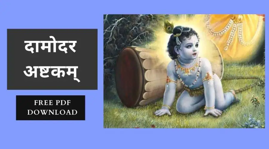 दामोदर अष्टकम् | Shri Damodarashtakam with Meaning | Free PDF Download