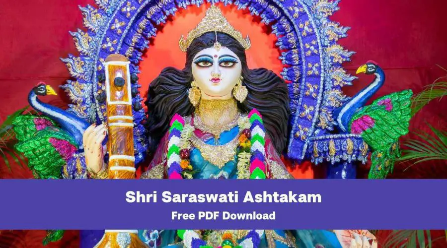 श्री सरस्वती अष्टकम | Shri Saraswati Ashtakam | Free PDF Download