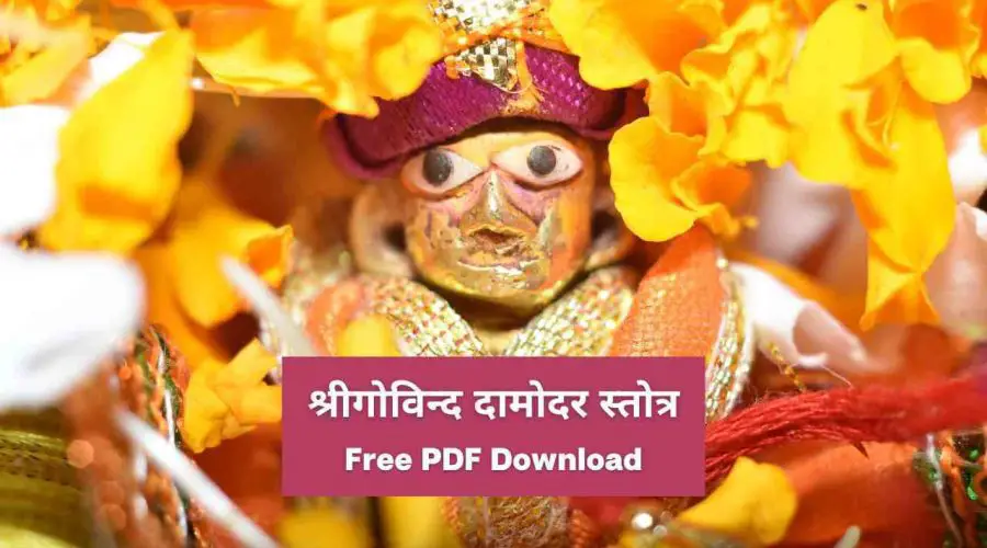 श्रीगोविन्द दामोदर स्तोत्र | Shri Govinda Damodar Stotra with Hindi Meaning | Free PDF Download