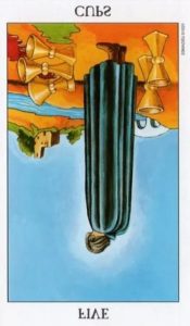 The Five of Cups Tarot Card (Reversed)
