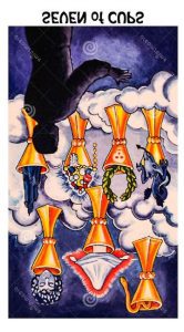 The Seven of Cups Tarot Card (Reversed)