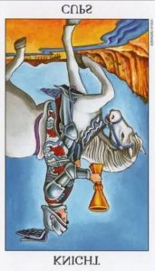 The Knight of Cups Tarot Card (Reversed)