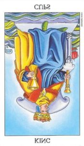 The King of Cups Tarot Card (Reversed)