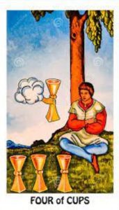 The Four of Cups Tarot Card (Upright)