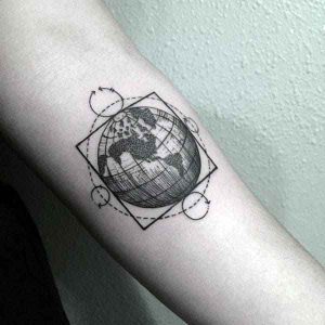 globe tattoo