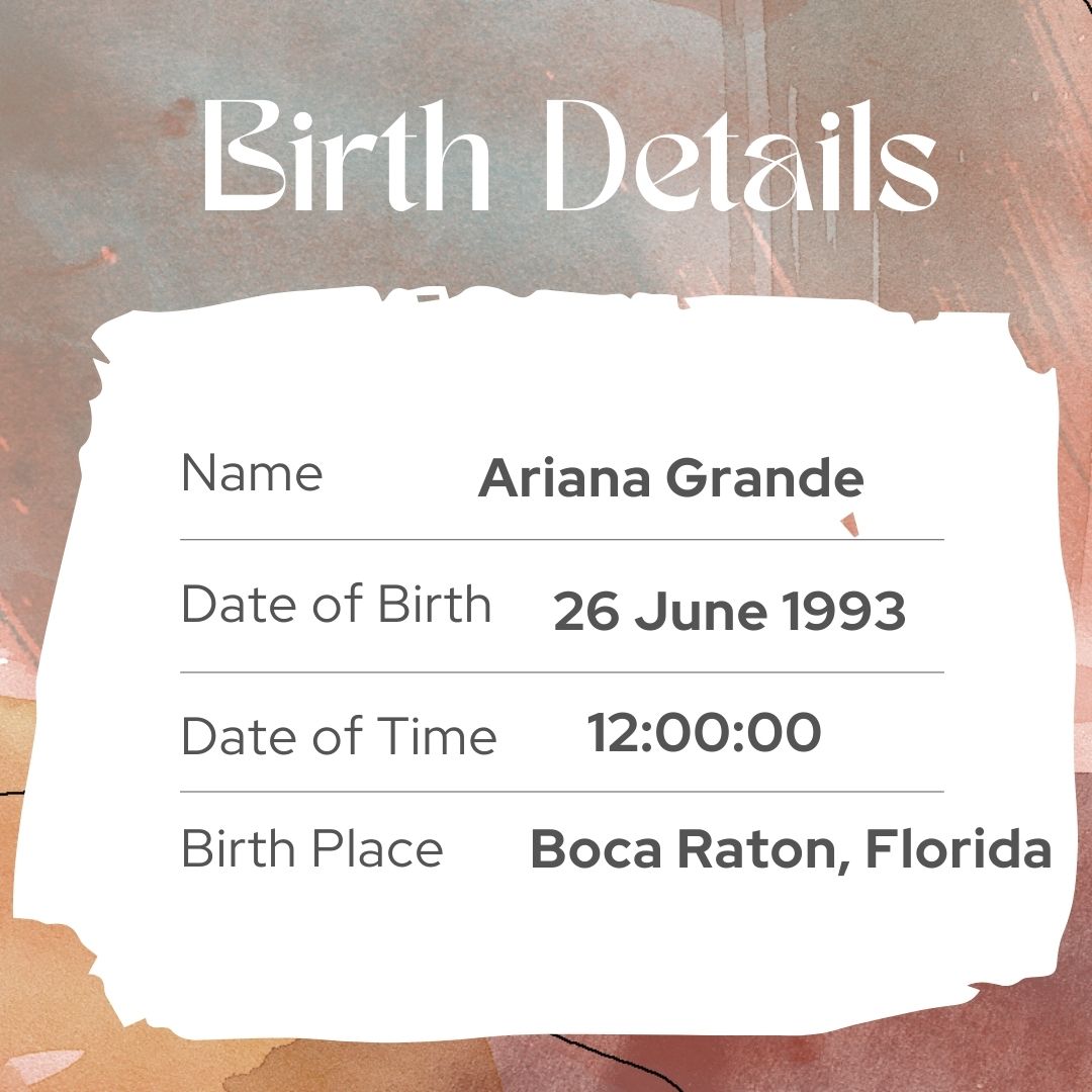 Ariana Grande Zodiac Sign Birth Chart, Horoscope and More eAstroHelp