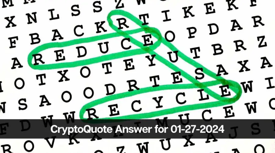 CryptoQuote Answer For Today 01/27/2024