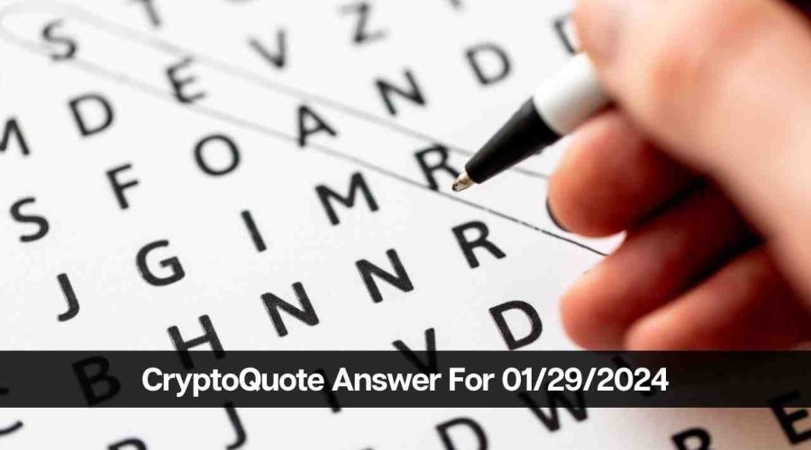 CryptoQuote Answer For Today 01/29/2024