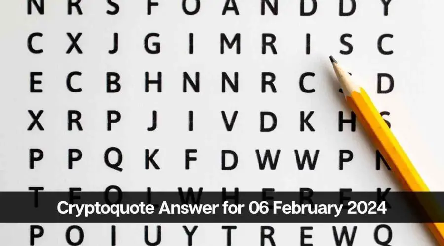 The Cryptoquote Answer for Today 06 February 2024