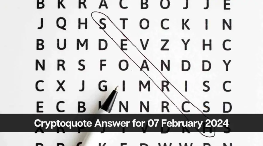 The Cryptoquote Answer for Today 07 February 2024