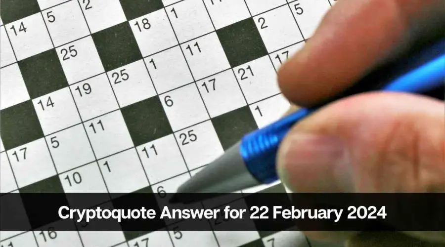 The Cryptoquote Answer for Today 22 February 2024