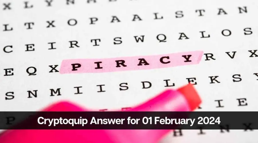 Cryptoquip Answer for Today 01 February 2024