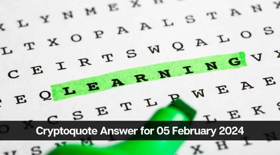 The Cryptoquote Answer for Today 05 February 2024