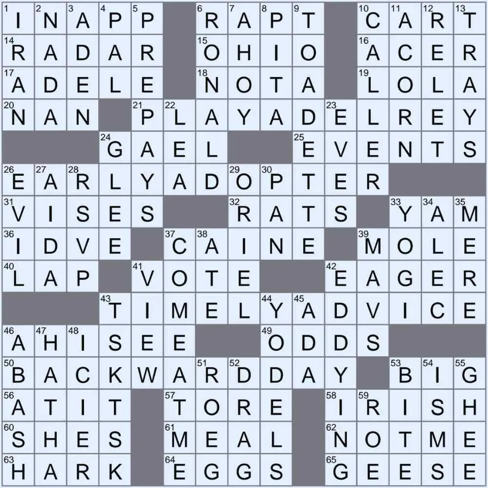 LA TIMES Crossword Puzzle Answers Today February 28, 2024